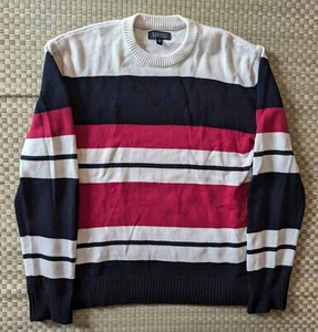 Barney's New York Cotton Alpaca Striped Sweater Men's Size Medium Made in Peru - Picture 1 of 6