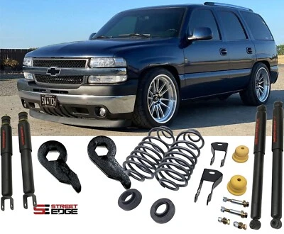 3" Front 4" Rear Drop Kit Keys Coils & Shocks 2000-2006 Chevrolet Tahoe - Image 1 of 4