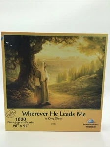 SunsOut Wherever He Leads Me by Greg Olsen 1000 piece jigsaw puzzle #47096 - Picture 1 of 3