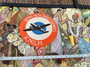 Años 30-40 K.N.I.L.M. etiqueta de equipaje Dutch Airways - Imagen 1 de 2