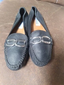 CKlass 8 Days comfort Black Driving Moccasins soft Leather Women flat Shoes 7 US - Picture 1 of 5