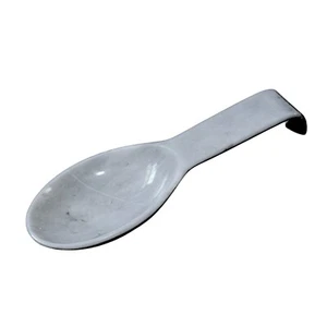 White Marble Spoon Rest Kitchen Idea Gift - Picture 1 of 5