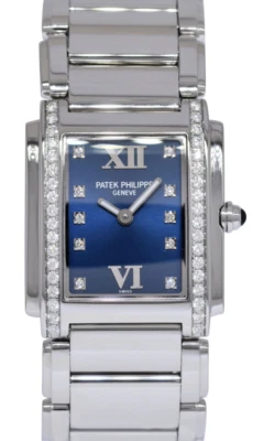 Patek Philippe Twenty~4 Steel & Diamond Blue Dial Ladies Watch 24 4910/10A - Image 1 of 4