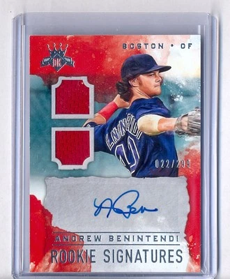 ANDREW BENINTENDI 2017 DIAMOND KINGS AUTOGRAPH DUAL JERSEY AUTO RC #22/299  - Image 1 of 2
