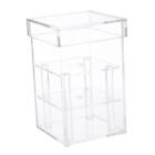 Clear Acrylic Flower Box Cosmetic Makeup Organizer Decorative Centerpiece with