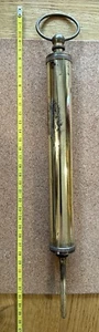 Brass Vintage Oil Syringe Pump Dispenser - Picture 1 of 2