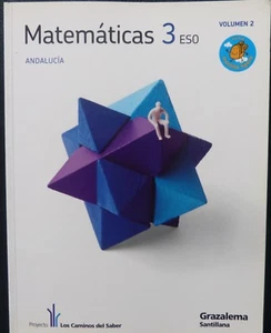 Matematicas 3º- ESO-ANDALUCIA.-VOL 2-GRAZALEMA-SANTILLANA (Libro Usado) /1 - Imagen 1 de 7