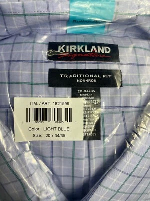 Kirkland Signature Big & Tall 20 34/35 OR 20 36/37 Dress Shirts Pick Color NWT - Image 1 of 4