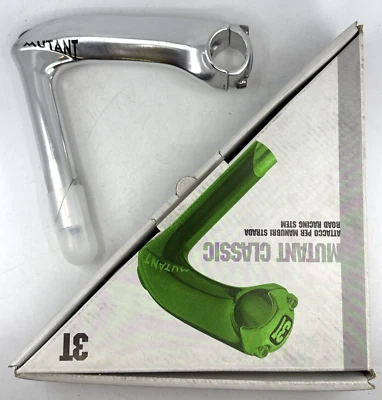 NOS 3T MUTANT Classic Quill Stem SILVER 25.8/26mm Clamp 140mm Length - Image 1 of 4