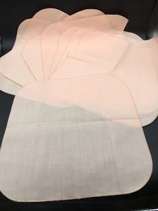 Set of 8 Linen Napkins Peach 13.75" Square Solid NEW - Picture 1 of 3