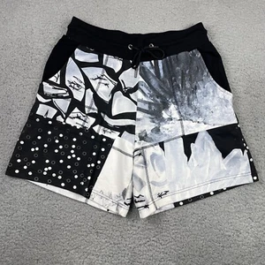Blood Brother Relaxed Fit Elastic Waist Drawstring Geometric Shorts Mens Medium - Picture 1 of 14