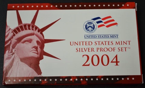 2004 U.S Silver Proof Set in OGP Cover