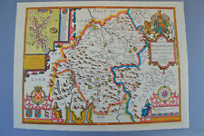 Vintage arkusz dekoracyjny mapa Westmoreland John Speede 1610