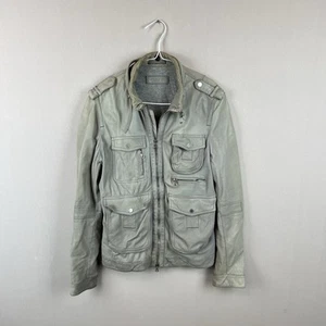 Neil Barrett M-65 Genuine Leather Bomber Jacket Size M Pocket Made In Italy - Picture 1 of 22