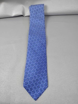 Corbata Brooks Brothers con patrón floral pequeño margarita azul 59" largo 3 1/4" ancho  Foto 1 de 4