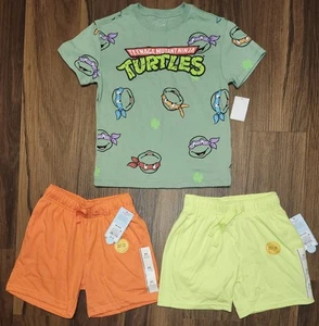 All NWT Boys Lot Sz XS (4/5)  TMNT T-Shirt & 2 Pairs Cat & Jack Shorts  - Picture 1 of 6