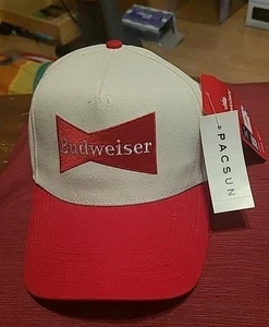 Pacsun Budweiser Twill Logo SnapBack Mütze Cap Neu - Bild 1 von 8