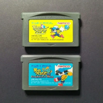 Lot 2 Kaze no Klonoa 1 2 Set GBA Nintendo Gameboy Advance Japan Ver Namco - Image 1 of 2