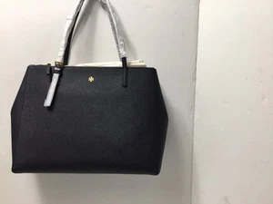 Tory Burch Emerson Borsa Grande Doppia Zip Navy - Foto 1 di 17