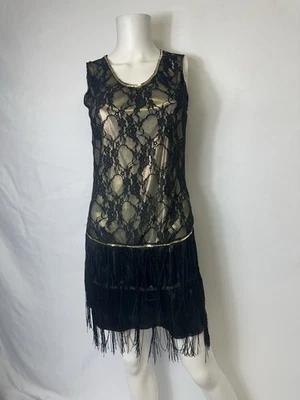 Disfraz Alterego Años 20 Aleta Halloween Adulto Vestido Mediano con Boa Foto 1 de 4