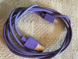 BELKIN Micro USB Charging Android Cable Micro USB Male / USB 2.0 Male 4’ PURPLE - Picture 1 of 6