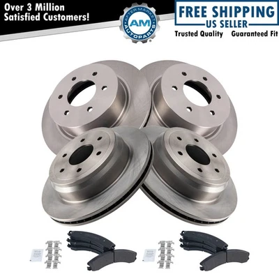 Brake Pad & Rotor Kit Semi-Metallic Fits 2016-2021 Nissan TITAN XD - Изображение 1 из 4