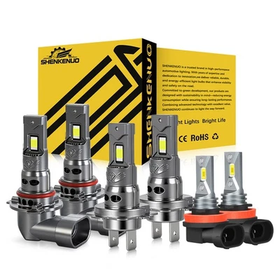 For Subaru Outback Wagon 4-Door 2010-2014 White LED Headlight + Fog Light Bulbs - Image 1 of 4