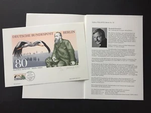 EDICIÓN DE ARTE 1984 BERLÍN 722 ALFRED BREHM ZOOLOGGE FAUNA STORCH - ¡FIRMADO A MANO!! - Imagen 1 de 8