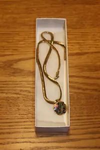 Vintage Enameled Floral Necklace - Picture 1 of 3
