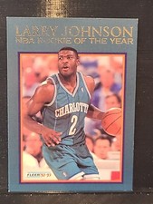  Larry Johnson 1992-93 Fleer NBA Rookie of the Year Insert #12 Hornets