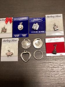 Lot of 10 Vintage Sterling SILVER .925 Pendant Brooch Earring Less Than $10 Each