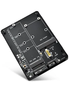 M.2 to SATA Adapter - 2 in 1 Converter for MSATA/M.2 NGFF SSD to 2.5" SATA III - Picture 1 of 12