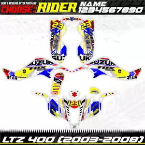 compatible Graphics LTZ 400 Suzuki Decals Kit quad Stickers 2003 to 2008 SL-R5T - Foto 1 di 2