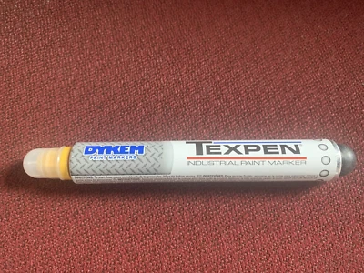 Dykem 16063 Texpen Industrial Metal Paint Marker - Medium Yellow