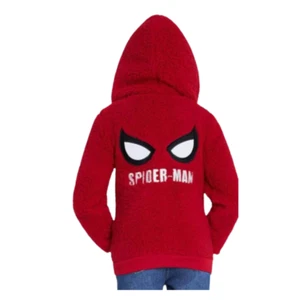 Kinder Spiderman Fleece Kapuzenjacke - Kinder Marvel Superheldenmantel - Bild 1 von 5