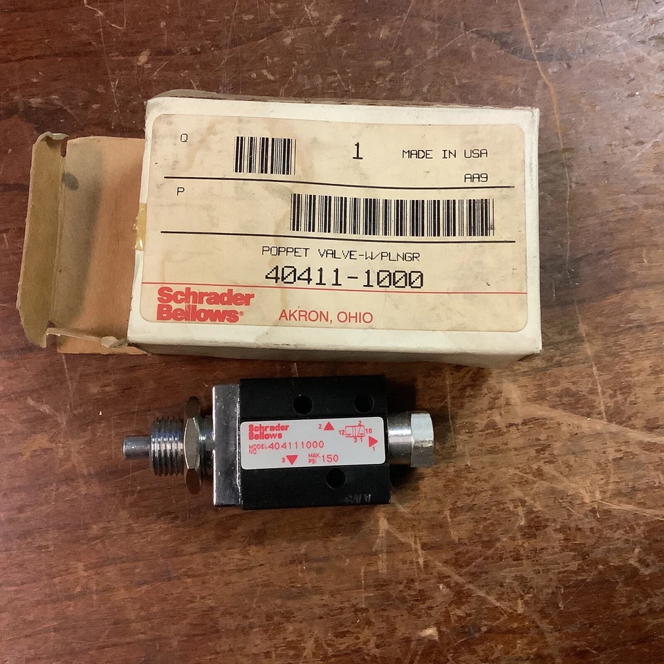 Schrader Bellows 40411-1000 Poppet Valve W/Plunger  - Image 1 of 1