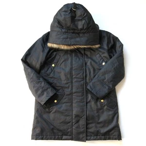 NWT J.Crew Petite Perfect Winter Parka in Black Fur Hooded Primaloft Coat MP - Picture 1 of 7