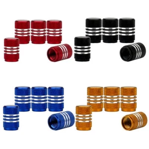 4pcs Aluminum Car Tire Valve Cap Tyre Valve Stem Cover Air Dustproof Wheel Rim - Picture 1 of 25