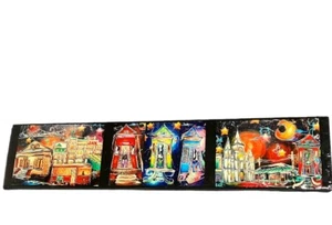 ORIGINAL REGGIE FORD COLORFUL POP ART STREET TO FAITH BLACK LACQUER 24” LENGTH - Picture 1 of 9