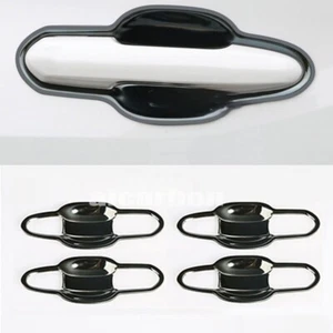 For Toyota RAV4 2019-2024 Black Titanium Door Handle Bowl Protector Cover Trim - Picture 1 of 5