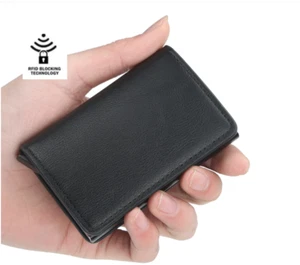 Kartenetui mit RFID NFC Schutz Blocker EC Kartenhülle Kreditkarte Ausweis Black - Bild 1 von 5