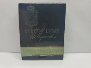 Vintage Matchbook Matches Book Carlton Lodge California Hollywood 1960s full - Picture 1 of 4