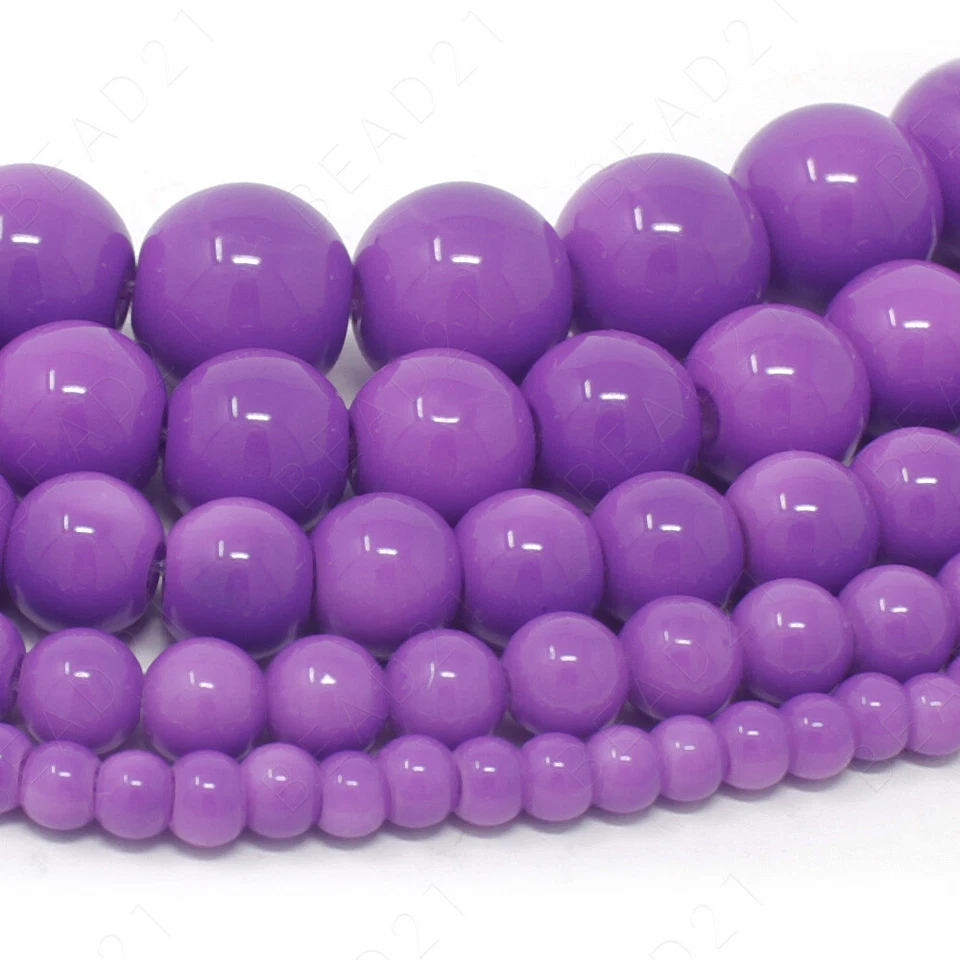 Czech Opaque Glass Beads Round Pearl Coated 4mm 6mm 8mm 10mm 12mm 16" Strand - Image 1 of 1
