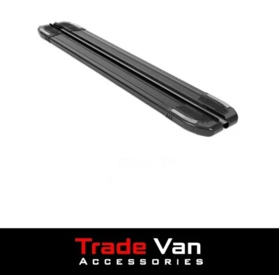 TVA STYLING FORD TRANSIT CUSTOM SWB VOYAGER BLACK SIDE STEPS SIDE RUNNING BOARDS 2012-23