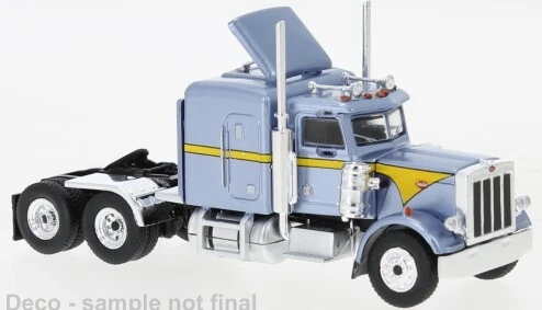 BREKINA 85711 - Peterbilt 359 (Azzurro/Giallo) - 1 87