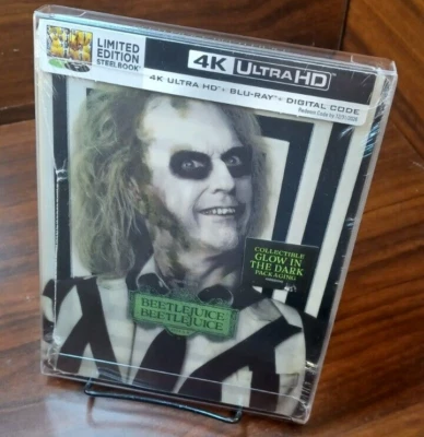Beetlejuice 2 4K Steelbook (4K/Blu-ray-No Digital) w/PROTECTIVE SLEEVE-Free S&H - Image 1 of 4