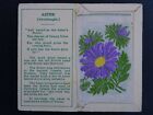 No.3 ASTER Kensitas Flowers Silk  (Small Cover S1) J.Wix & Sons 1934