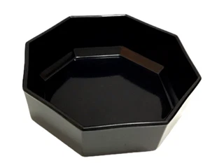 Arcoroc France Bowls Set of 6 Octime Black Glass 6" Soup Salad Cereal Octagonal - Picture 1 of 4