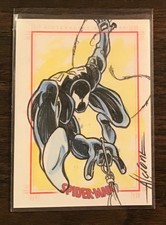 Black suit Spiderman Spider-Man Archives color sketch card 1/1 Da Silva