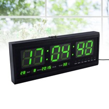 18.9''Orologio Digitale A Led Da Parete Con Datario Termostato Data Temperatura